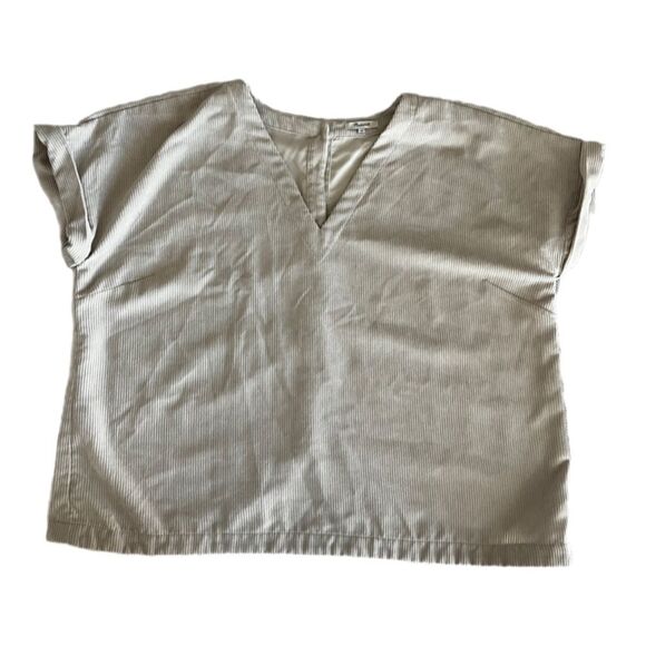 Madewell Renata v neck ribbed corduroy top - Picture 2 of 11
